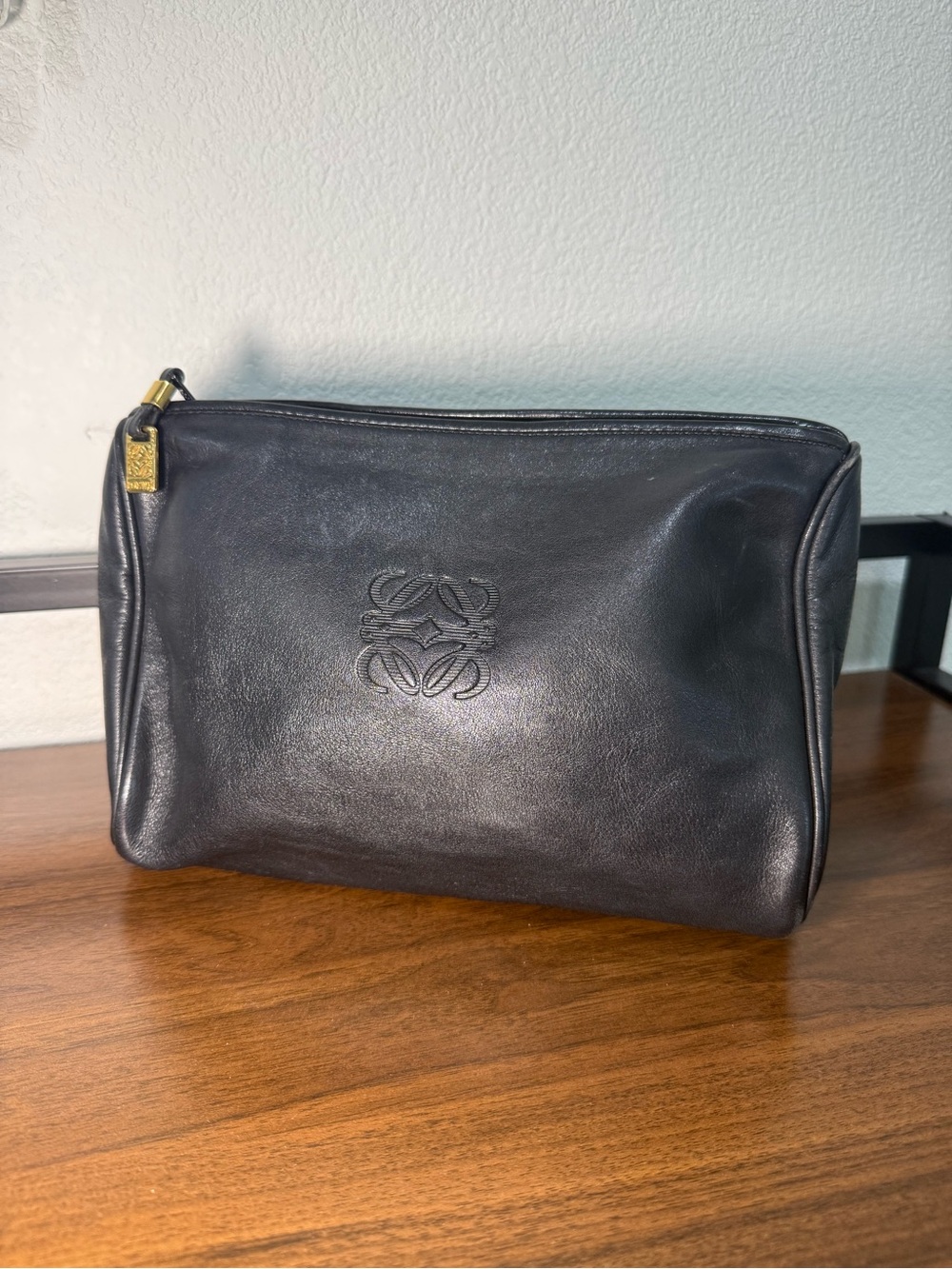 Loewe Black Leather Clutch